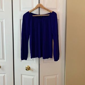 Talbots long sleeve top with ruching detail